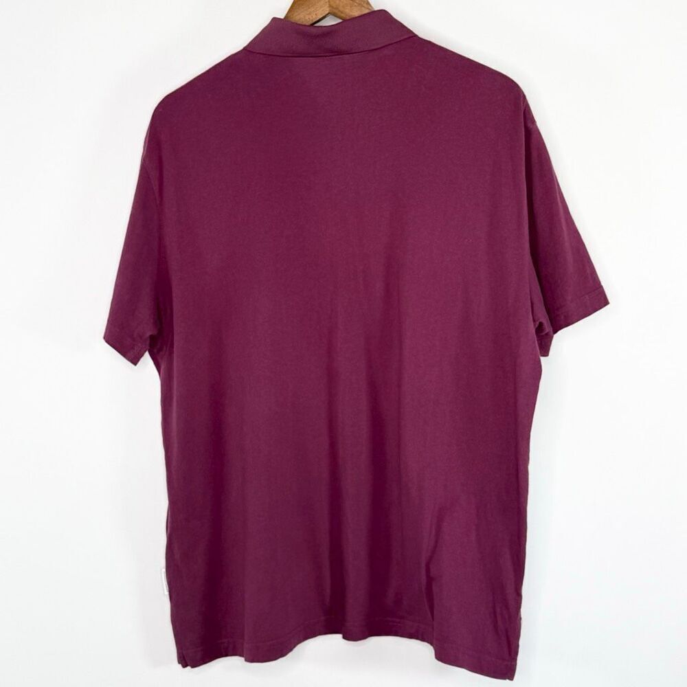 Armani Exchange Maroon Burgundy Short Sleeve Polo Shirt - US Big Kids XXL (18) - Picture 2 of 13